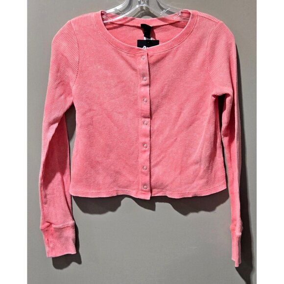 art class Other - Art Class Girls' Coral Red Waffle Knit Full Snap Front LS Shirt